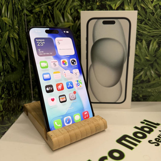 Apple iPhone 15 Kártyafüggetlen 128 GB, 12 hó garancia, Újszerű