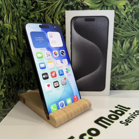 Apple iPhone 15 Pro Max Kártyafüggetlen 256 GB, 12 hó garancia, Újszerű