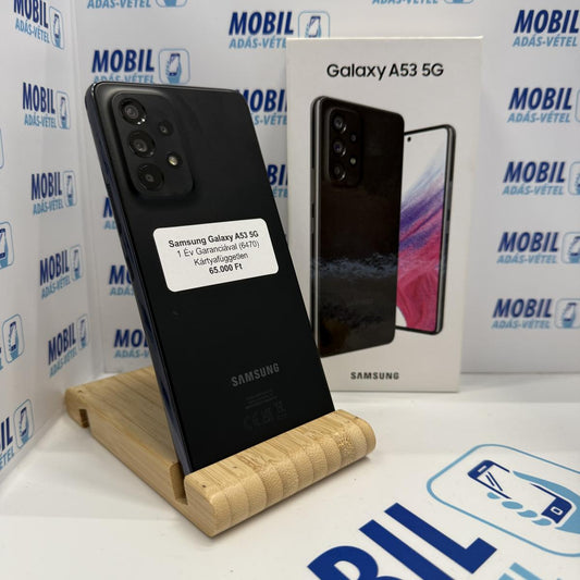 Samsung Galaxy A53 5G Kártyafüggetlen 128 GB, 12 hó garancia, Újszerű