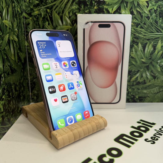 Apple iPhone 15 Kártyafüggetlen 128 GB, 12 hó garancia, Átlagos