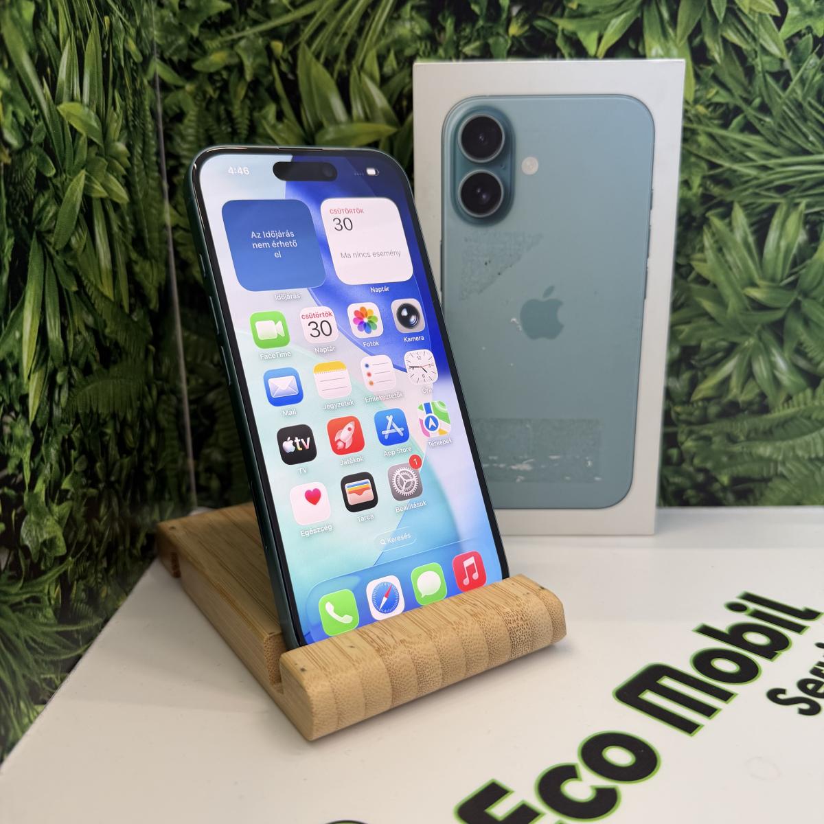 Apple iPhone 16 Kártyafüggetlen 128 GB, 12 hó garancia, Újszerű