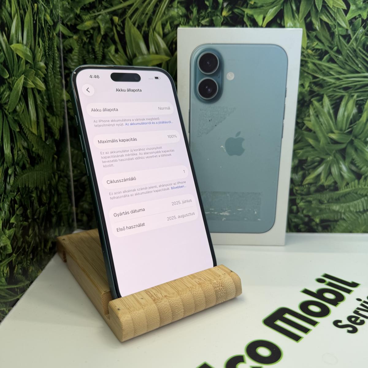 Apple iPhone 16 Kártyafüggetlen 128 GB, 12 hó garancia, Újszerű