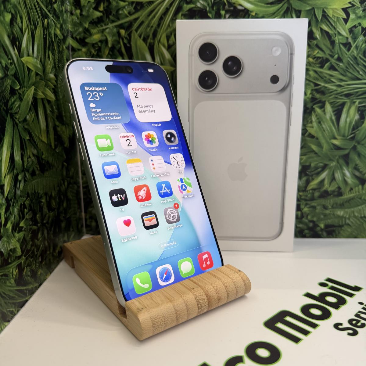 Apple iPhone 17 Pro Max Kártyafüggetlen 256 GB, 12 hó garancia, Újszerű