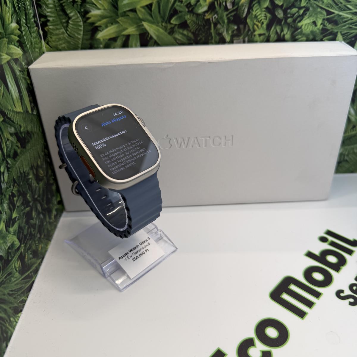 Apple Watch Ultra 3 Kártyafüggetlen, 12 hó garancia, Újszerű