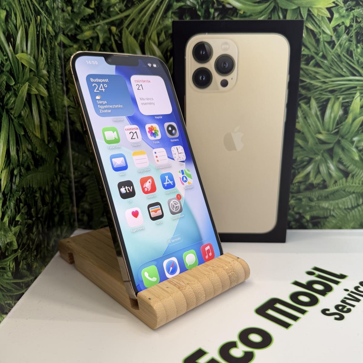 Apple iPhone 13 Pro Max Kártyafüggetlen 128 GB, 12 hó garancia, Átlagos