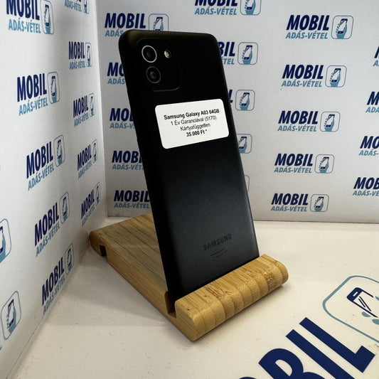 Samsung Galaxy A03 Kártyafüggetlen 64 GB, 12 hó garancia, Normál