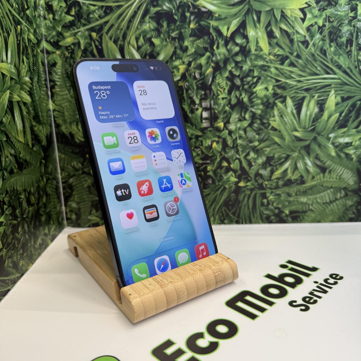 Apple iPhone 15 Pro Max Kártyafüggetlen 256 GB, 12 hó garancia, Újszerű