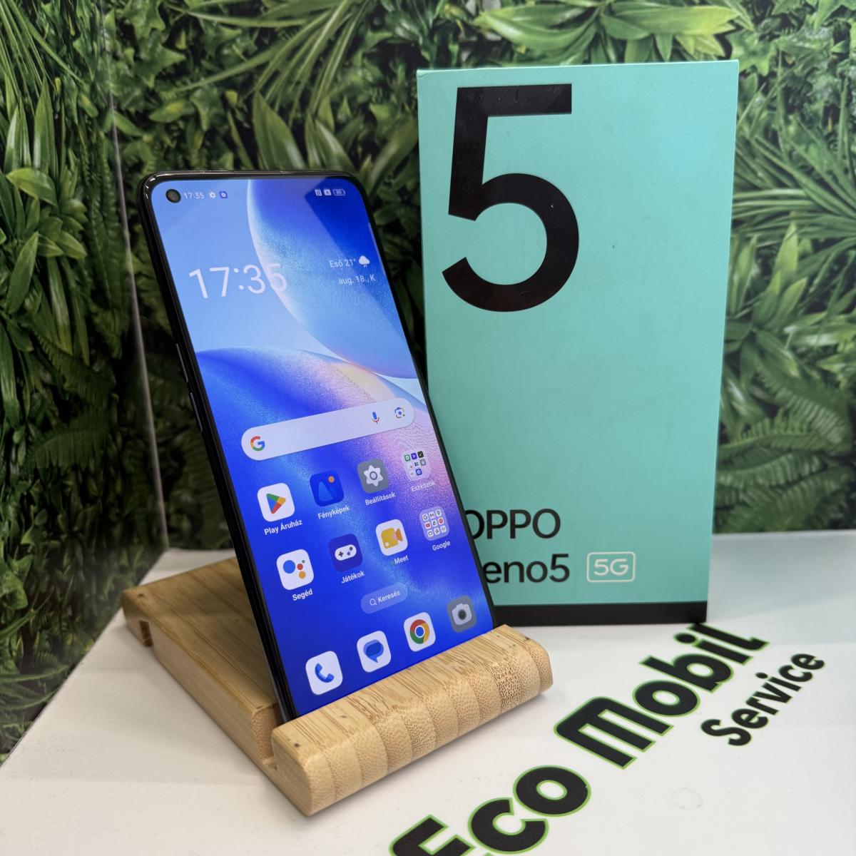 Oppo Reno5 5G Kártyafüggetlen 128 GB, 12 hó garancia, Átlagos