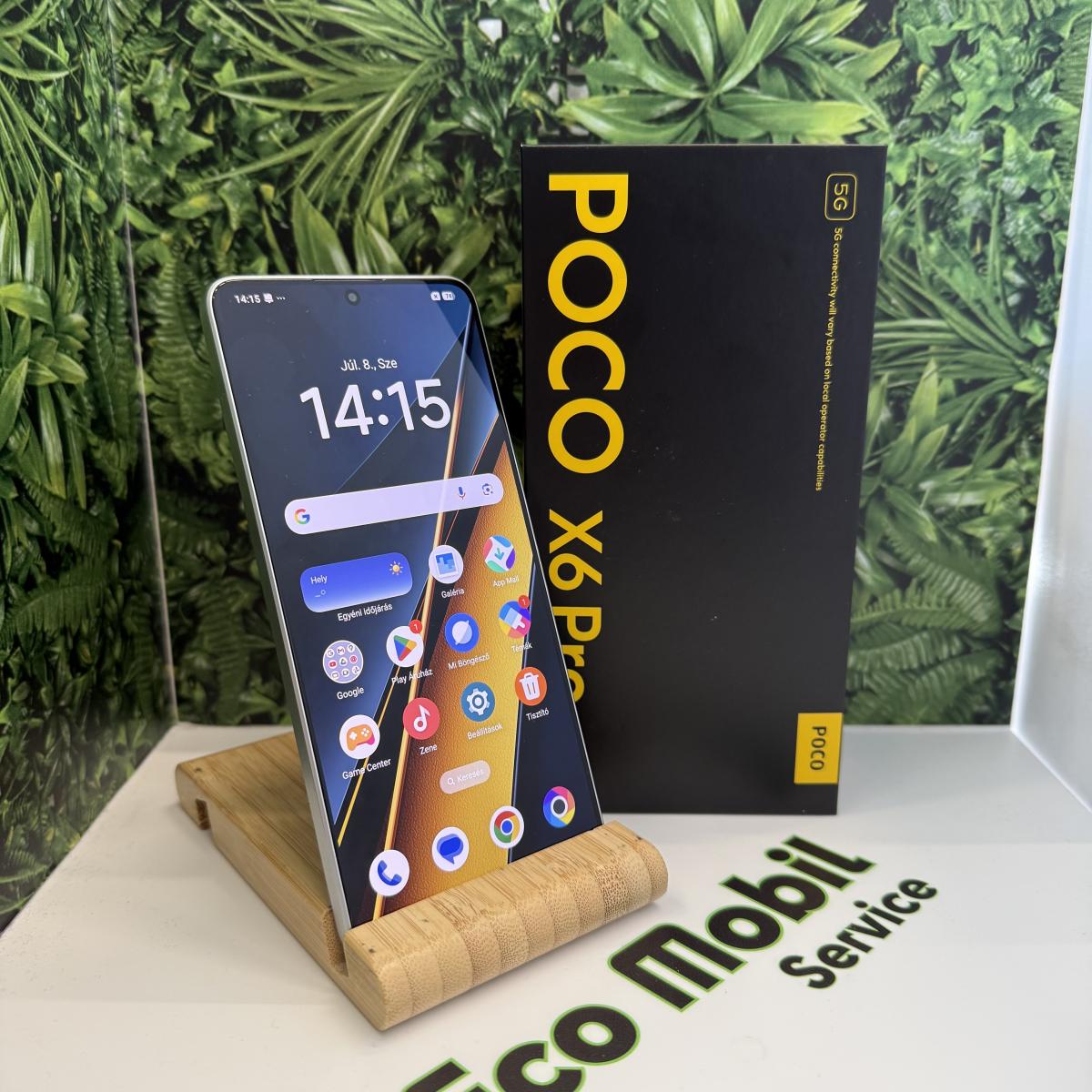 Poco X6 Pro 5G Kártyafüggetlen 256 GB, 12 hó garancia, Újszerű