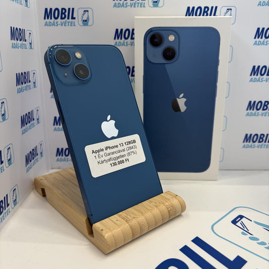 Apple iPhone 13 Kártyafüggetlen 128 GB, 12 hó garancia, Újszerű