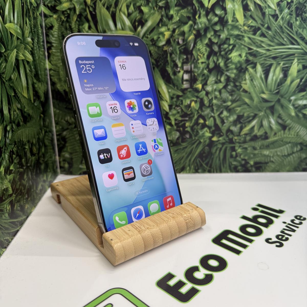 Apple iPhone 16 Pro Kártyafüggetlen 128 GB, 12 hó garancia, Újszerű