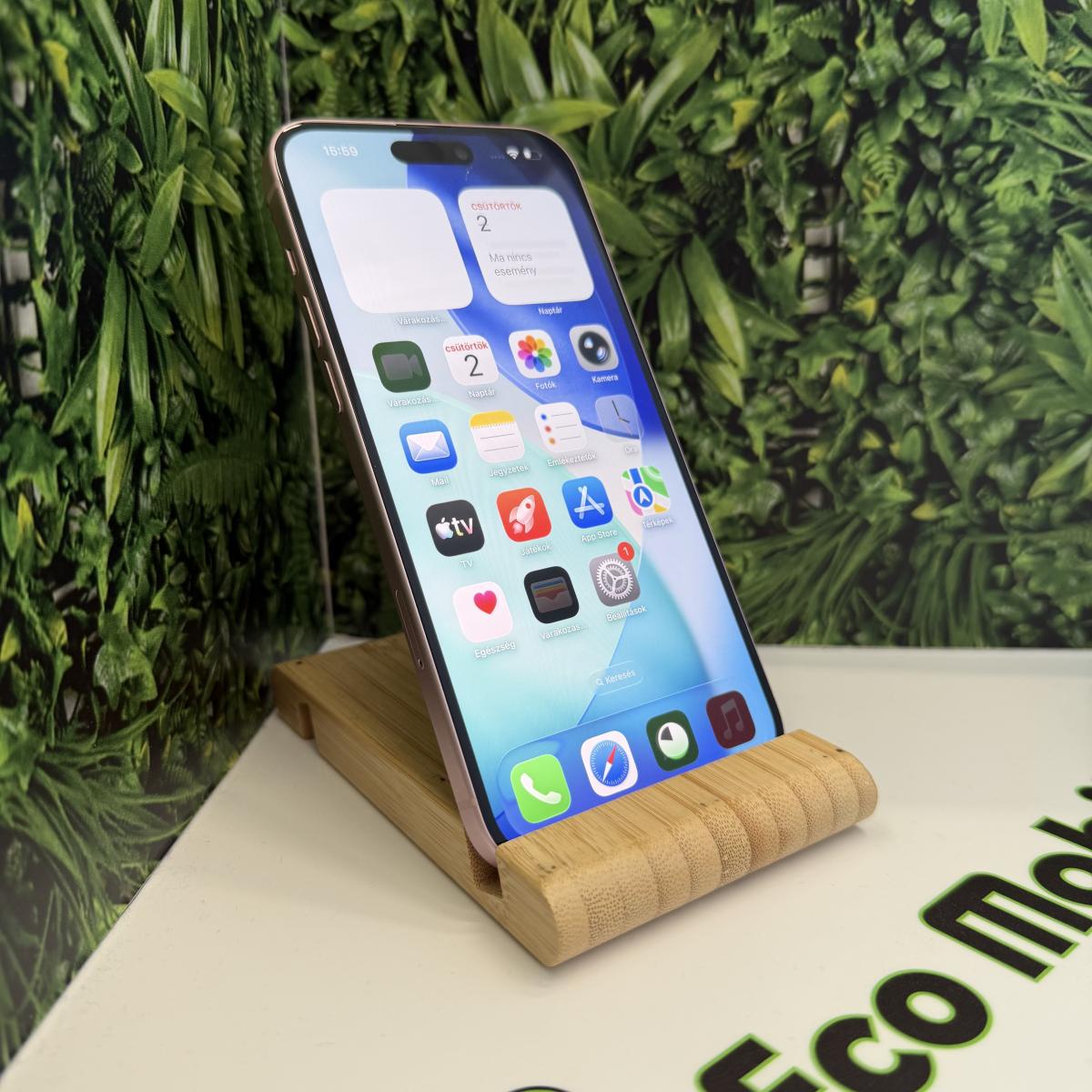 Apple iPhone 15 Plus Kártyafüggetlen 128 GB, 12 hó garancia, Használt