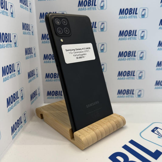 Samsung Galaxy A12 Kártyafüggetlen 64 GB, 12 hó garancia, Átlagos