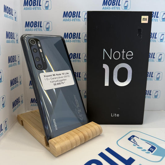 Xiaomi Mi Note 10 Lite Kártyafüggetlen 128 GB, 12 hó garancia, Újszerű
