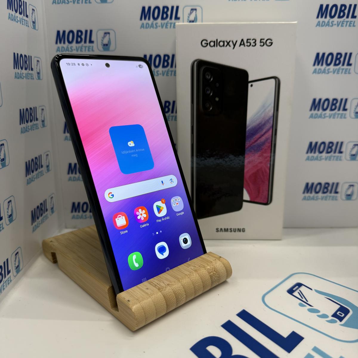 Samsung Galaxy A53 5G Kártyafüggetlen 128 GB, 12 hó garancia, Újszerű