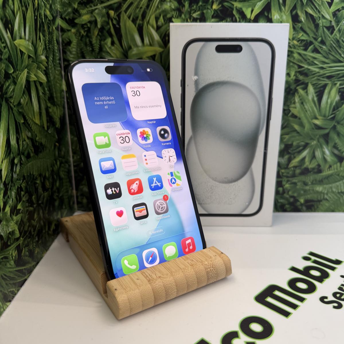 Apple iPhone 15 Kártyafüggetlen 128 GB, 12 hó garancia, Újszerű