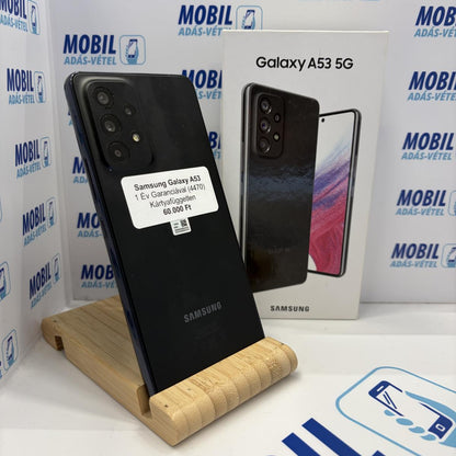 Samsung Galaxy A53 5G Kártyafüggetlen 128 GB, 12 hó garancia, Újszerű