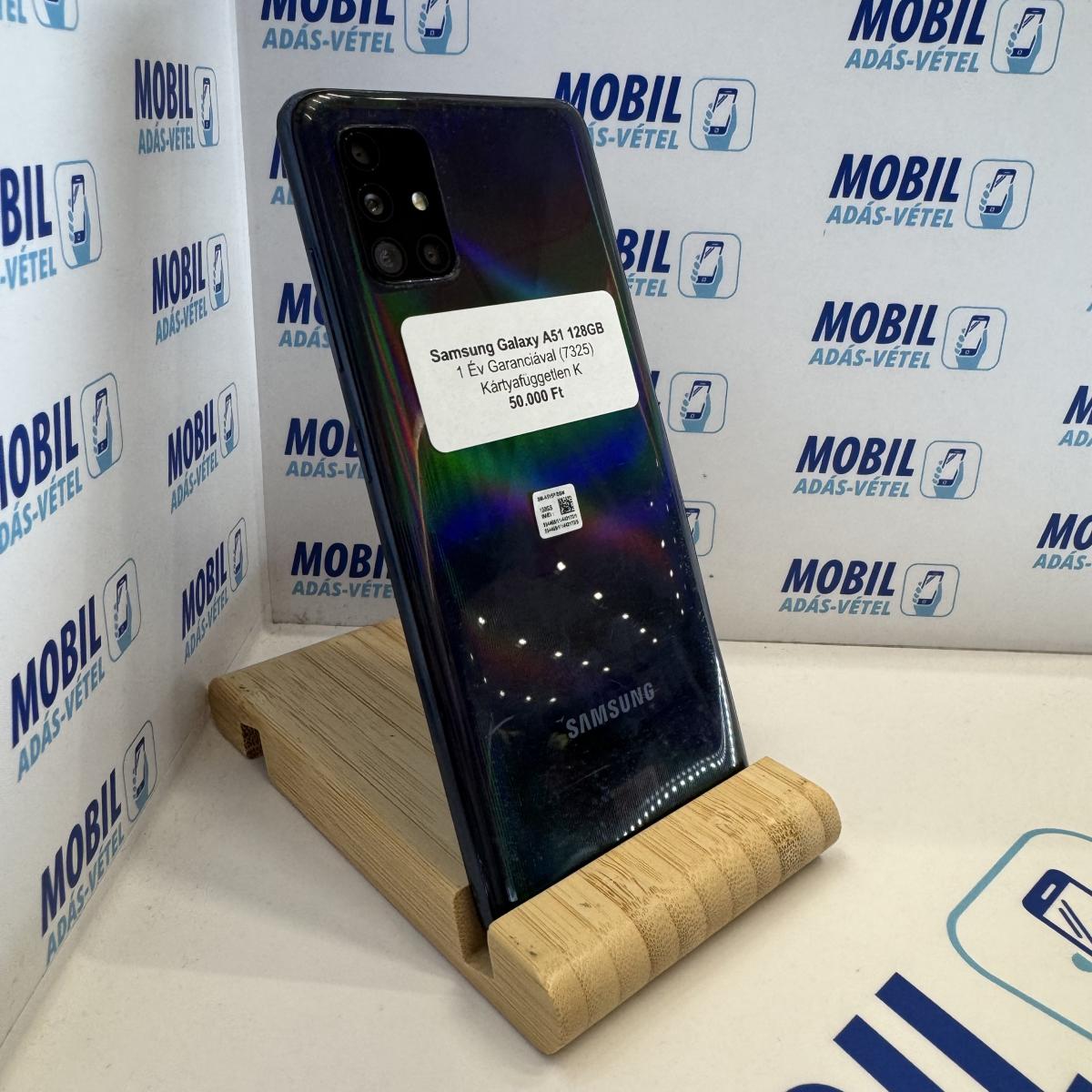 Samsung Galaxy A51 Kártyafüggetlen 128 GB, 12 hó garancia, Átlagos