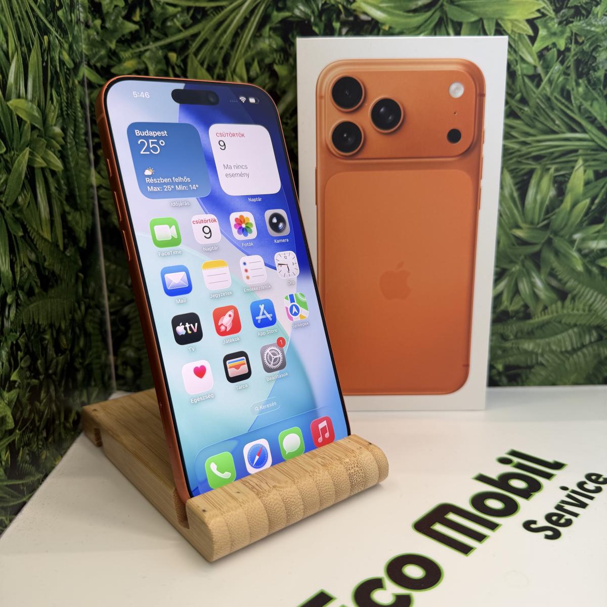 Apple iPhone 17 Pro Max Kártyafüggetlen 256 GB, 12 hó garancia, Újszerű