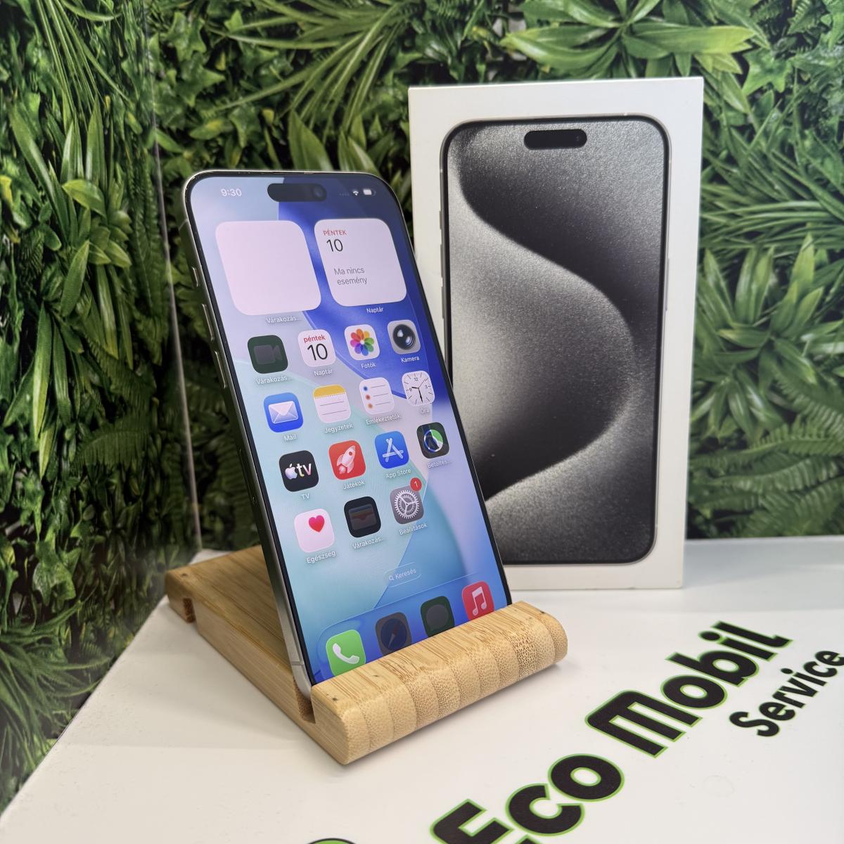 Apple iPhone 15 Pro Max Kártyafüggetlen 256 GB, 12 hó garancia, Újszerű