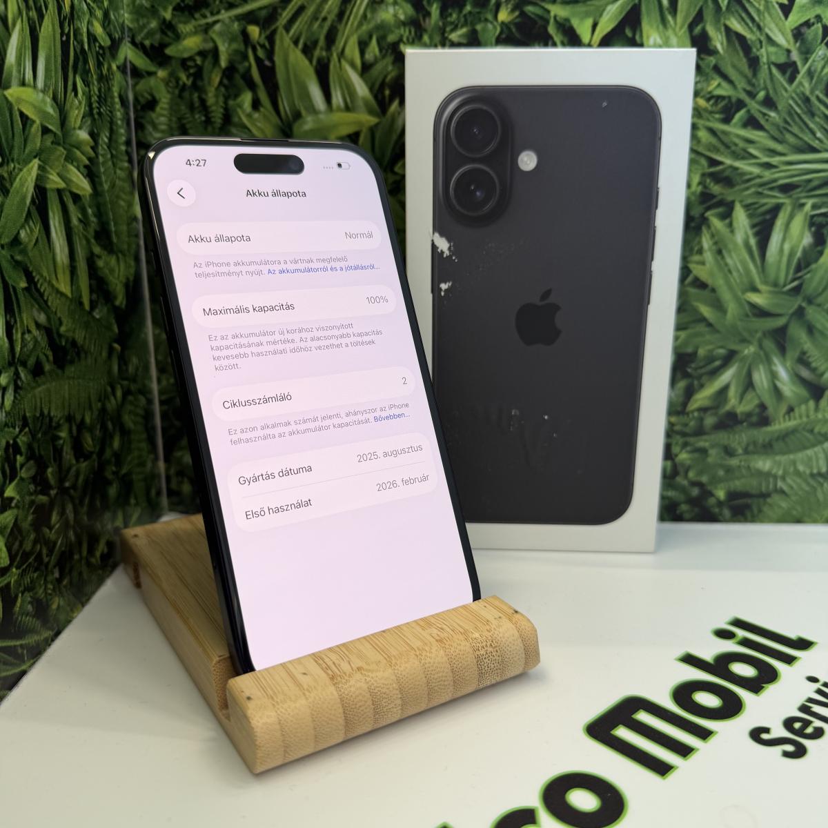 Apple iPhone 16 Kártyafüggetlen 128 GB, 12 hó garancia, Újszerű